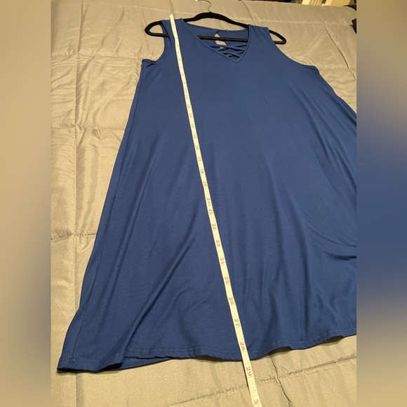 Very soft navy blue sleeveless dress plus size 2X - Picture 4 of 6